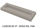 Plan vasque, bassin incliné grand taille 85 cm : L 100 à 201 x P 40 à 51 cm, finition lisse mate, 10 couleurs au choix, , résine Akrytan® teinté dans la masse, Livraison Offerte.